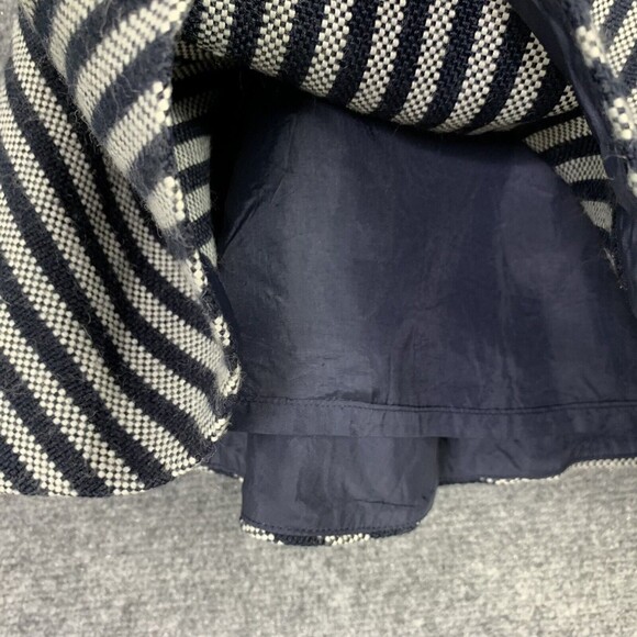 J Crew Factory Striped Flare Short Skirt Women Size 6 Wool Blend Lined Zip Back - Picture 7 of 9